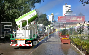 Three multiple-functional dust-suppression vehicles are newly increased in Pingliang central urban area